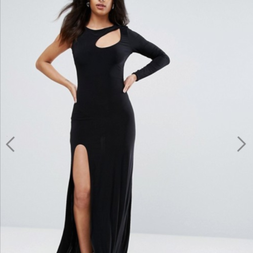 NWOT City Goddess Maxi Dress with Thigh Split